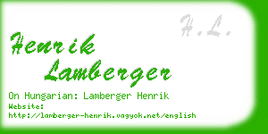 henrik lamberger business card